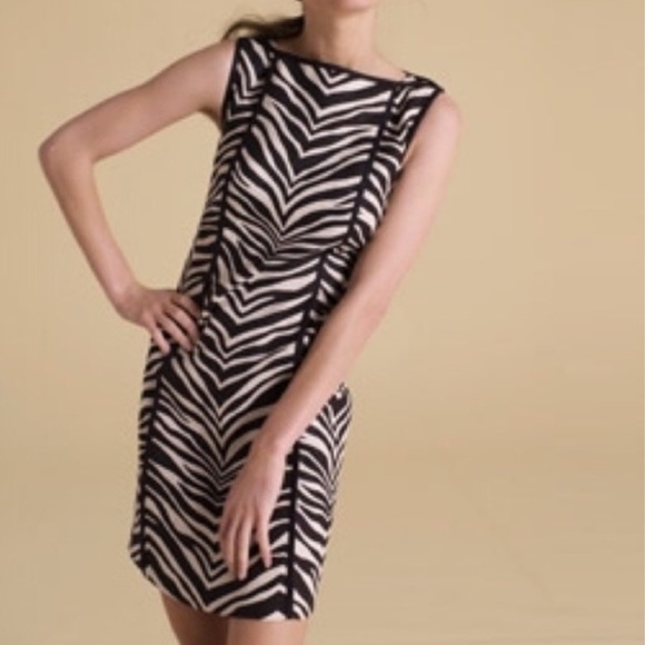 zebra print shift dress